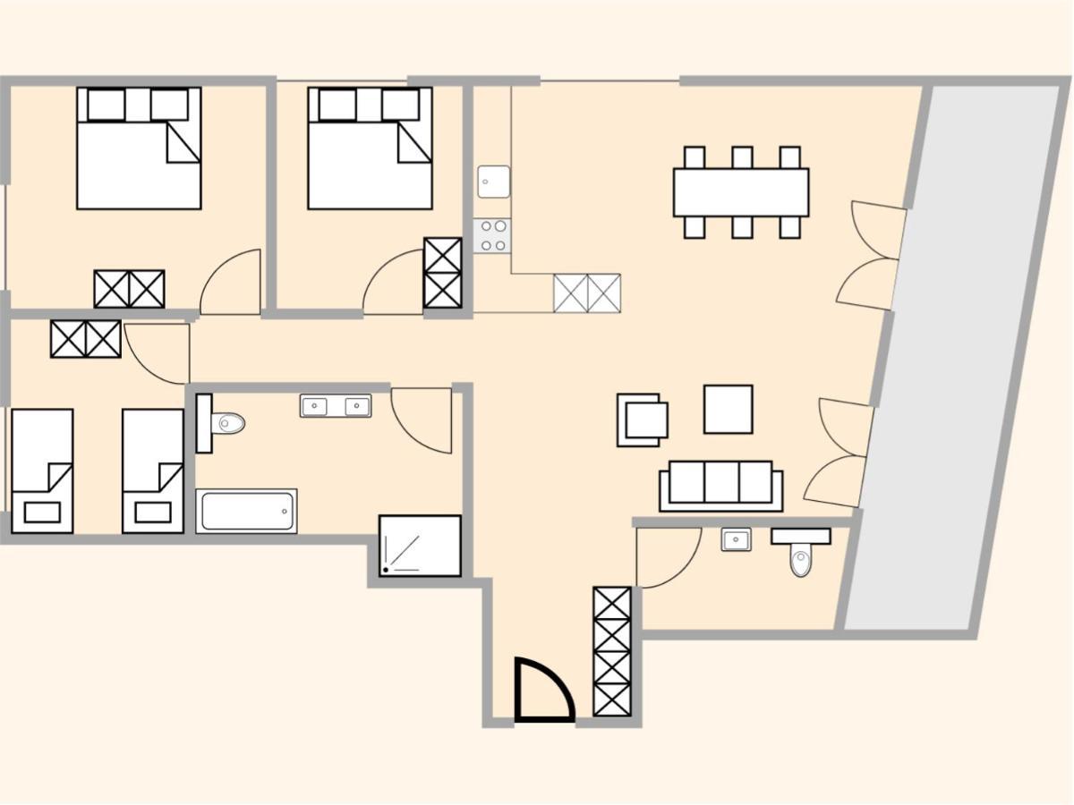 Exklusive 4.5 Fuer Familien Und Business Apartment *